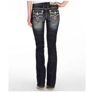 Rock Revival Bootcut Jeans size 23 Distressed Blue